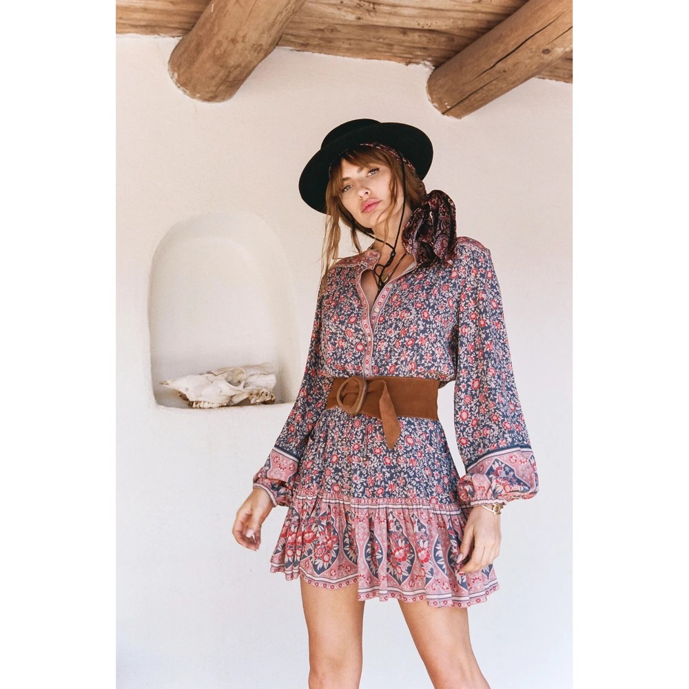 Spell‎ & The Gypsy Jasmine Play Dress Size XS Boho Hippie Mini Floral